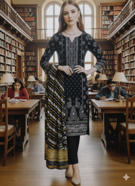 SSA-ZR21V6-10 PRINTED 3PC Khaddar - Image 3