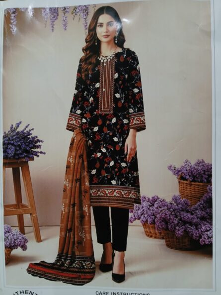 SSA-ZR21V6-10 PRINTED 3PC Khaddar - Image 3